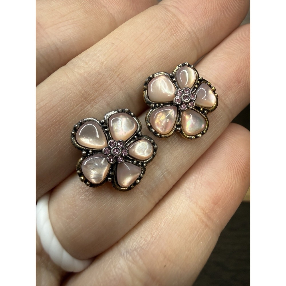 Hermione Granger Flower Earrings 2005 WB Licensed Pink Yule Ball Studs